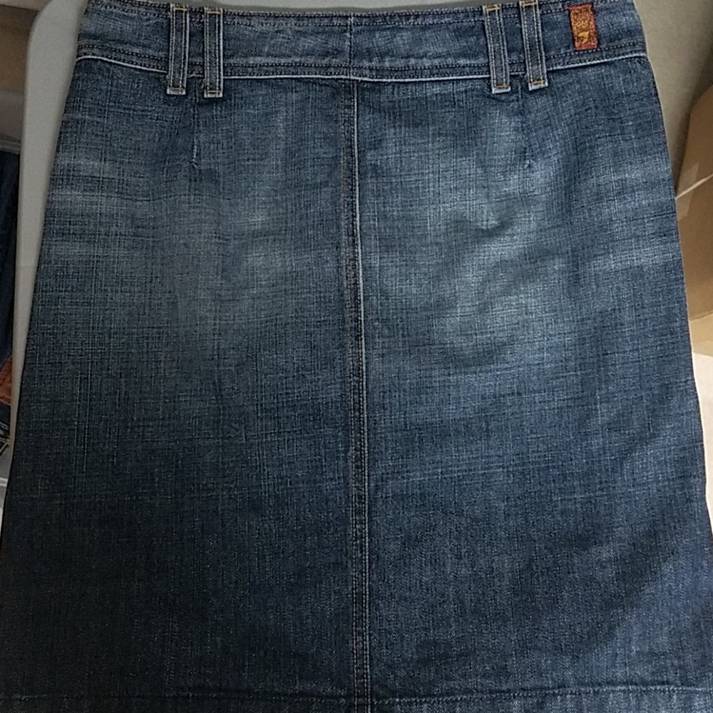 7 For All Mankind Jean Skirt - Picture 7 of 9